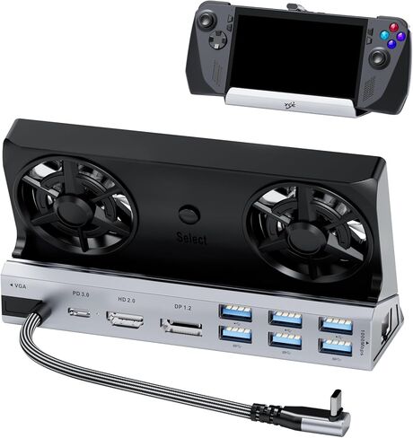 14-in-1 Dual-Fan Docking Station for Steam Deck/ROG Xbox Ally/ROG Aly in Kuwait