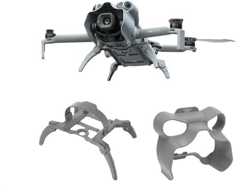 مجموعة تمديد معدات الهبوط Mini 5 Pro، أرجل عنكبوتية قابلة للطي + غطاء عدسة مضاد للوهج لـ DJI Mini 5 Pro، زيادة الارتفاع 30 مم، حماية آمنة للجيمبال والكاميرا (رمادي) in Kuwait