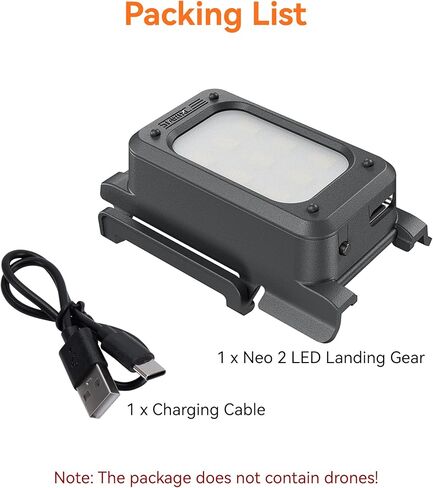 Neo 2 Night Light Landing Gear - Battery Protector for DJI Neo 2 Accessories Rechargeable LED Lights Landing Legs Battery Protectors 2 in 1 Kit in Saudi Arabia