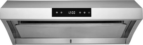 Hauslane | Chef Series Range Hood 30" PS38 PRO PERFORMANCE Stainless Steel Slim Under Cabinet Range Hood Design | Steam Auto Clean, Touch Panel | Superior Perimeter Aspiration Extraction in Kuwait