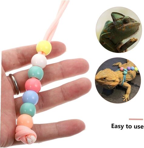 Ciieeo 3pcs Glow-in-The-Dark Reptile Harness and Leash Set, Portable Lizard Walking Leash with Adjustable Lead Rope for Outdoor Use, Suitable for Bearded Dragons and Small Pets in Saudi Arabia