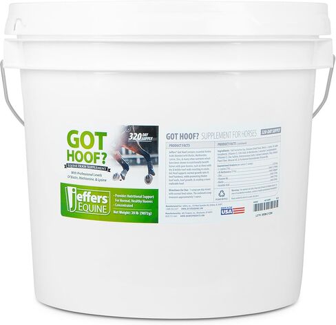 Jeffers Equine Got Hoof? Concentrated Horse Powder Hoof Supplement, 10 lbs - Biotin, Methionine, Zinc & Amino Acids for Safe Hoof Growth, Strength, and Dry Hooves - Includes 1 oz Scoop in Saudi Arabia