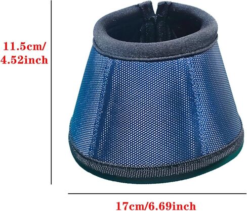 Professional Equestrian Bell Boots, Navy Blue Ballistic Nylon No-Turn Horse Hoof Protective Cover with Padded Rim, 1 Pair in Kuwait