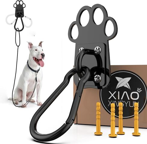 XIAOXINGYUN Heavy-Duty Indoor and Outdoor Dog Leash Holder for Wall – Automatic Closing Dog Leash Hook, Secure and Escape-Proof Hook for Lead Management, Easy to Install for Home & Business in Saudi Arabia