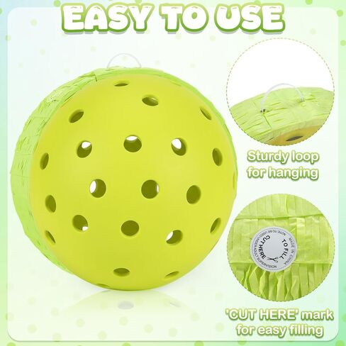 Lewtemi Dinkball Piñata with Blindfold Stick and Confetti for Piñata Games Decorations Sports Birthday Theme Party Favors in Saudi Arabia