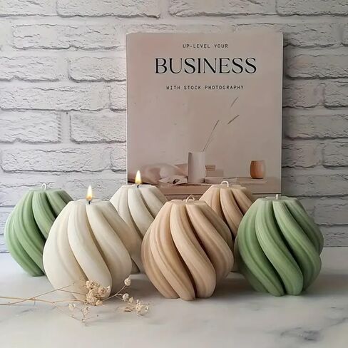 Spiral Resin Candle Mold, Twisted Geometric Pillar Candle Silicone Molds, Irregular Swirl Wave Design, DIY Crafts Home Art Decor, Ideal for Candle Making, Polymer Clay, Plaster Home Ornament in Saudi Arabia
