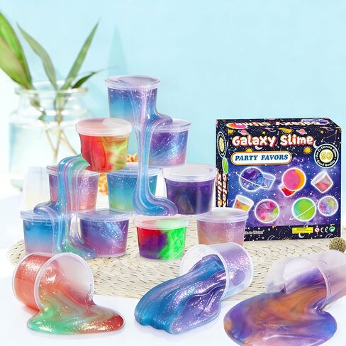 50-Pack Galaxy Slime Set – Ideal for Birthday Celebrations, Easter Basket fillers, or Party Favor Bags, This Toy is Well Suited for Children's Entertainment and Educational Reward Systems. in Saudi Arabia