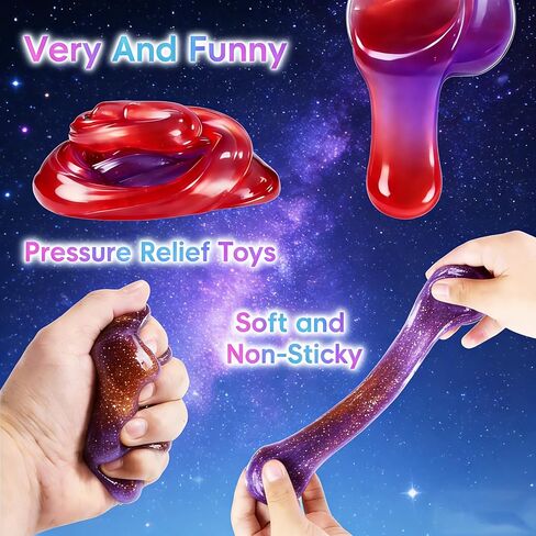50-Pack Galaxy Slime Set – Ideal for Birthday Celebrations, Easter Basket fillers, or Party Favor Bags, This Toy is Well Suited for Children's Entertainment and Educational Reward Systems. in Saudi Arabia