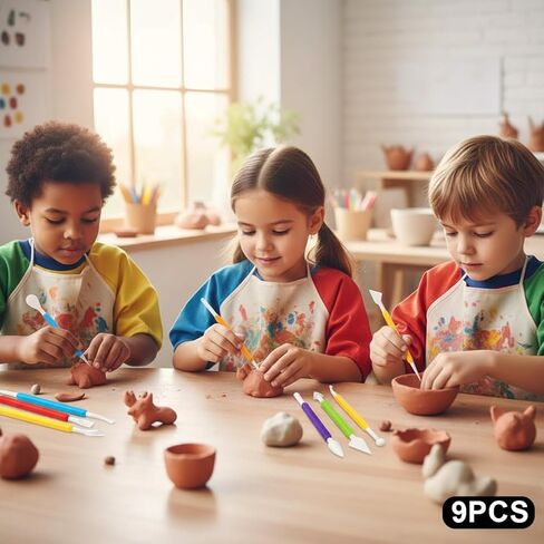 9PCS Plastic Clay Sculpting Tools Set for Modeling Molding and DIY Pottery in Saudi Arabia