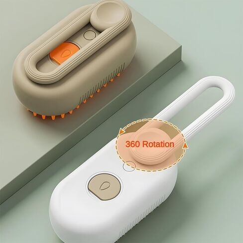Cat Brush Quick & Easy Pet Hair Remover Comb,3 In 1 Cat Steam Pet Brush with Spray Function (White) in Saudi Arabia