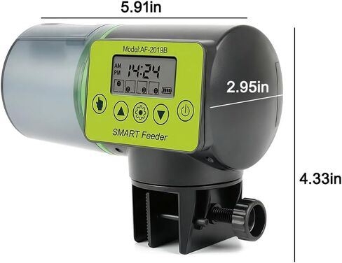Automatic Fish Feeder for Aquarium, 200ML Large Capacity Auto Fish Food Dispenser with Digital Timer Display, for Small to Medium Tanks with Granules Pellets in Saudi Arabia
