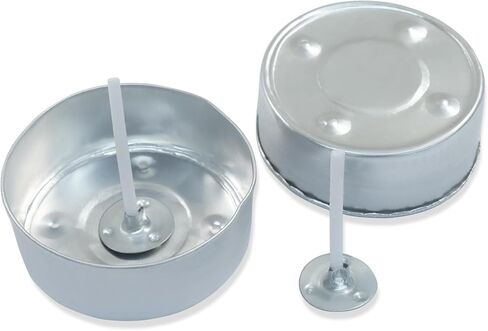 100 قطعة من أكواب الشاي الخفيفة المصنوعة من الألومنيوم مع فتائل الشموع، معبأة في صندوق كرتوني لمستلزمات صنع الشموع بنفسك in Kuwait