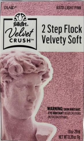 مجموعة FolkArt، مجموعة Light Pink Velvet Crush 2 Step Flock مع لاصق ومسحوق in Kuwait