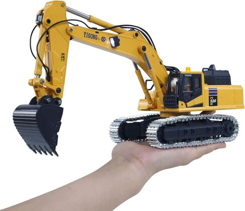 الولايات المتحدة في المخزون، 1/50 RC Digger PC520، حفار كهربائي للتحكم في الراديو، حفارة للمركبات الهندسية، مسارات معدنية، أضواء صوتية، نموذج مجموعة هواية للأعمار من 14 عامًا فما فوق in Kuwait