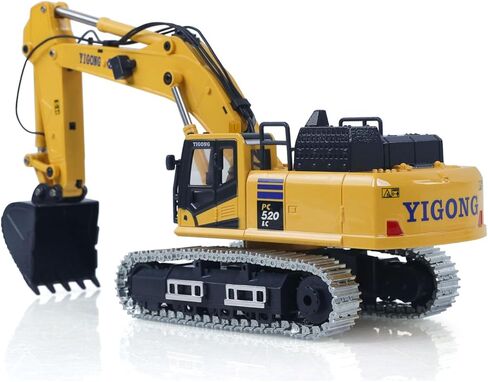 الولايات المتحدة في المخزون، 1/50 RC Digger PC520، حفار كهربائي للتحكم في الراديو، حفارة للمركبات الهندسية، مسارات معدنية، أضواء صوتية، نموذج مجموعة هواية للأعمار من 14 عامًا فما فوق in Kuwait