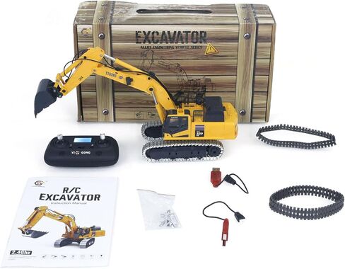 الولايات المتحدة في المخزون، 1/50 RC Digger PC520، حفار كهربائي للتحكم في الراديو، حفارة للمركبات الهندسية، مسارات معدنية، أضواء صوتية، نموذج مجموعة هواية للأعمار من 14 عامًا فما فوق in Kuwait