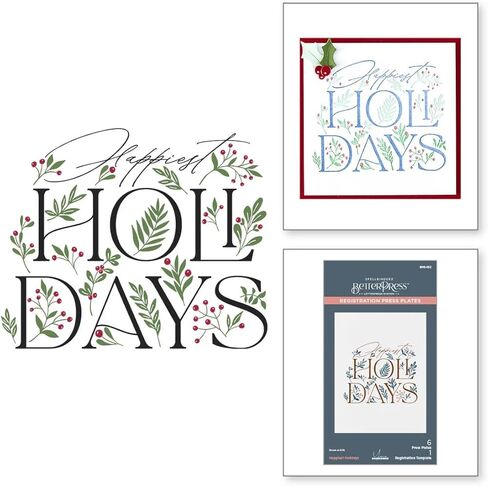 مجموعة أطباق الضغط لتسجيل العطلات السعيدة من Spellbinders BPR-032 من مجموعة City Holiday Collection من Yana Smakula in Saudi Arabia