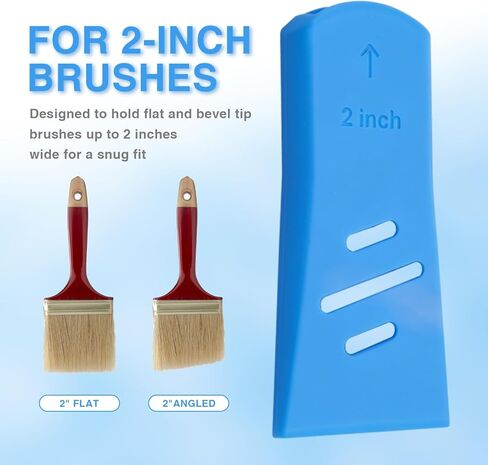 3 قطع من أغطية حماية فرشاة الطلاء، مناسبة لفرش مسطحة أو بزاوية مقاس 2 بوصة، حافظة واقية من السيليكون لحفظ فرشاة الطلاء للتخزين وتنظيم الفرش in Kuwait