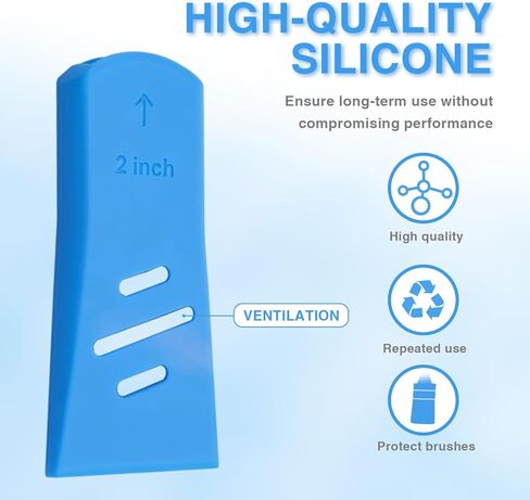3 قطع من أغطية حماية فرشاة الطلاء، مناسبة لفرش مسطحة أو بزاوية مقاس 2 بوصة، حافظة واقية من السيليكون لحفظ فرشاة الطلاء للتخزين وتنظيم الفرش in Kuwait