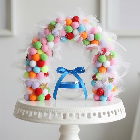 100PCS Small Craft Pom Poms for Crafts, 1.2 Inch Assorted Colored Cotton Balls for Hobby Supplies DIY Craft Making Decorations in Kuwait