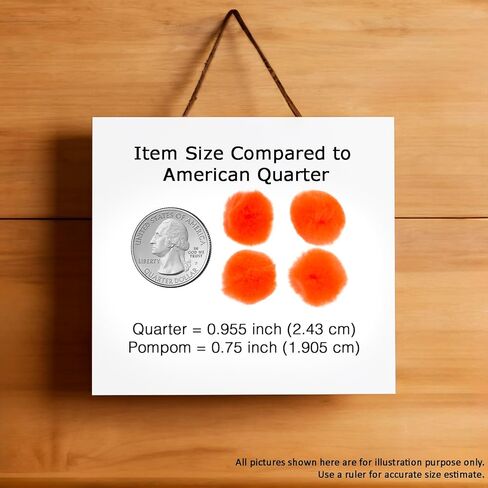 John Bead 100pcs 0.75in Orange Pom Poms for Crafts DIY Art Creative School Projects Party Favors in Saudi Arabia