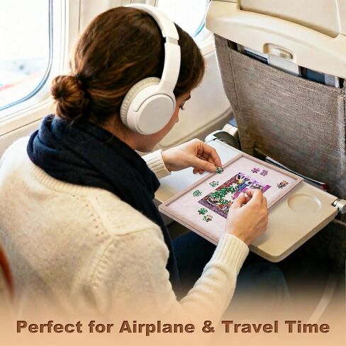 Portable Puzzle Board 4-Pack, Small Jigsaw Puzzle Board for Mini Puzzles, 11.8" x 7.8" Lightweight Felt Puzzle Board for Travel, Outdoor Activities, Parties in Kuwait