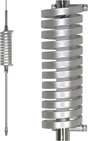 Tram BR-79 Flat Coil Trucker CB Antenna, Silver & RoadPro RP-8X18CL 18' Clear CB Antenna Mini-8 Coax Cable with PL-259 Connector in Saudi Arabia