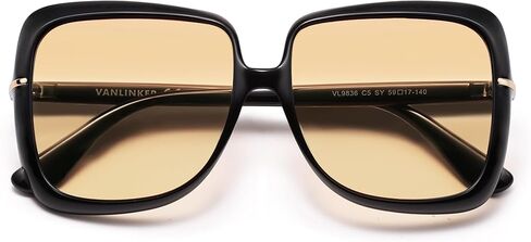 Vanlinker مستقطب كبير الحجم الكبير Square Square 70s Sunglasses for Women Retro Vintage Shades VL9836 in Kuwait