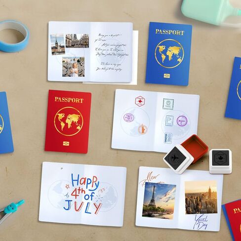 10 Pcs Blank Passport Notebook Kids Passport Book for School Projects and Party Supplies Blank Fake Passport Notebooks for Pretend Travel and Fun Stamps Adventure Games for Children (10) in Saudi Arabia