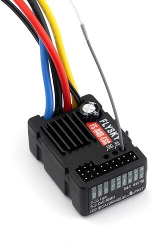 جهاز استقبال GoolRC Flysky FS-R4D-ESC، جهاز استقبال 2 في 1 2.4 جيجا هرتز 4CH مع التحكم في السرعة وLED، مخرج PWM بروتوكول ANT متوافق مع جهاز إرسال راديو FS-G7P لشاحنة 1/10 RC الزاحفة على الطرق الوعرة in Saudi Arabia