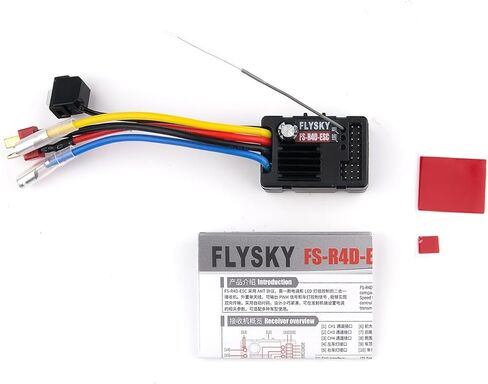 جهاز استقبال GoolRC Flysky FS-R4D-ESC، جهاز استقبال 2 في 1 2.4 جيجا هرتز 4CH مع التحكم في السرعة وLED، مخرج PWM بروتوكول ANT متوافق مع جهاز إرسال راديو FS-G7P لشاحنة 1/10 RC الزاحفة على الطرق الوعرة in Saudi Arabia