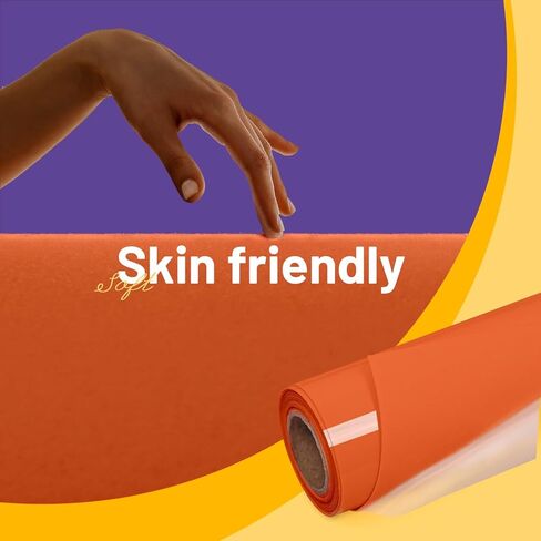 TransOurDream Tru-PU Smart Iron On Vinyl Compatible with Cricut Maker 3, Explore 3, Air 2, 13'' x 10ft Flock Orange Iron On Vinyl for T-Shirts, Matless Smart Vinyl Roll in Saudi Arabia