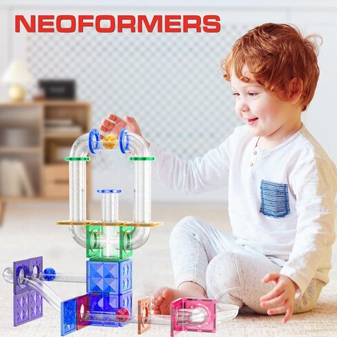 115PC Marble Run Toy Maze Race Track 3D Magnetic Tiles Set STEM Building & Learning Educational Magnet Construction Child Brain Development Kit Playset in Saudi Arabia