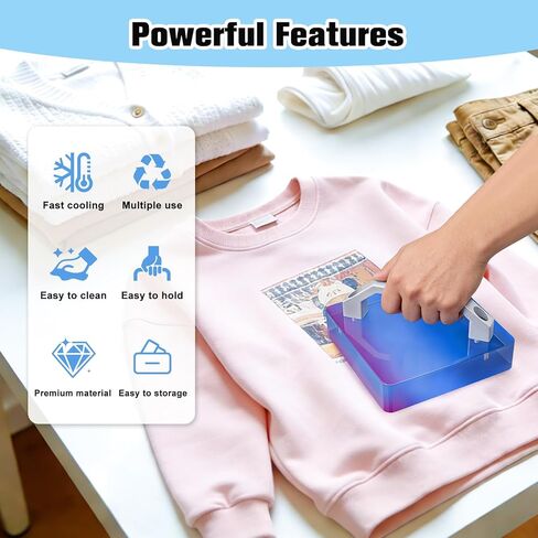 كتلة تبريد HTV للضغط الحراري، مبرد الضغط الحراري بمقبض، كتلة تبريد سريعة لنقل DTF، ملحقات تبريد للفينيل التسامي، فيلم DTF، ورق نقل الحرارة in Kuwait