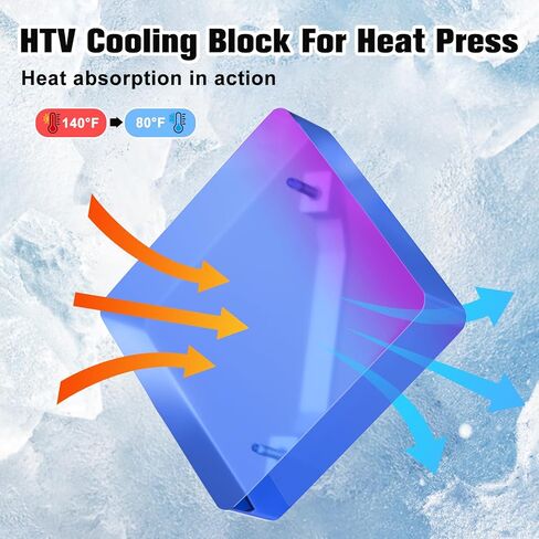 كتلة تبريد HTV للضغط الحراري، مبرد الضغط الحراري بمقبض، كتلة تبريد سريعة لنقل DTF، ملحقات تبريد للفينيل التسامي، فيلم DTF، ورق نقل الحرارة in Kuwait