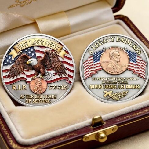 5 قطعة عملة تذكارية من مجموعة The Last Cent Legacy، تصميم النسر الوطني، هدايا تذكارية لهواة التجميع، عملة عرض غير العملات in Kuwait