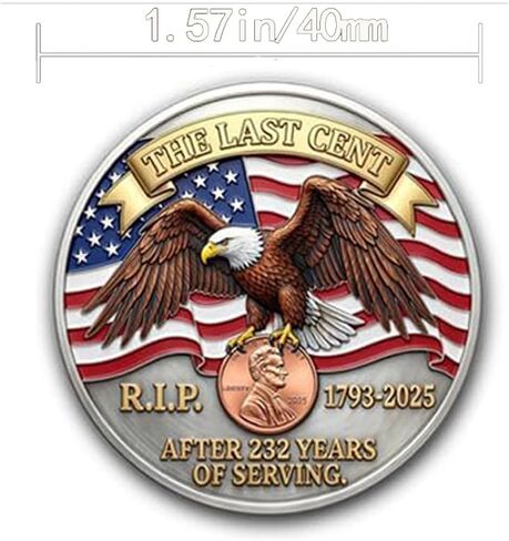 5 قطعة عملة تذكارية من مجموعة The Last Cent Legacy، تصميم النسر الوطني، هدايا تذكارية لهواة التجميع، عملة عرض غير العملات in Kuwait