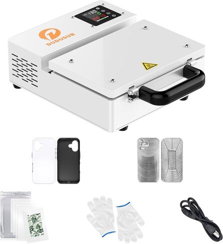 Phone Case Heat Press Machine for iPhone,3D Sublimation Vacuum Heat Press Machine for Sublimation Blanks Phone Cases, Airpods,Headphone,DIY Customize Phone Case Printer Machine (White) in Saudi Arabia