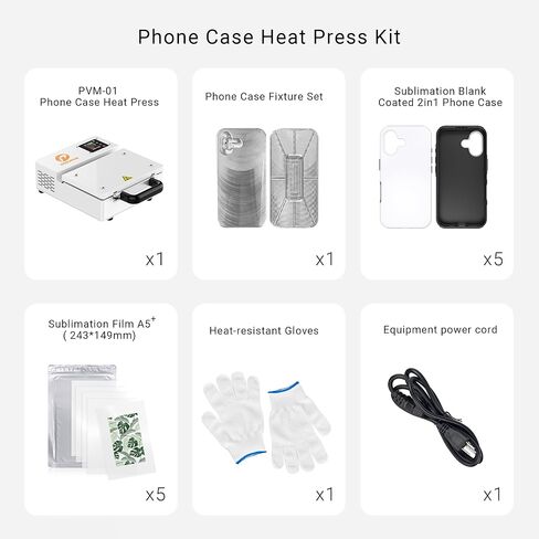 Phone Case Heat Press Machine for iPhone,3D Sublimation Vacuum Heat Press Machine for Sublimation Blanks Phone Cases, Airpods,Headphone,DIY Customize Phone Case Printer Machine (White) in Saudi Arabia