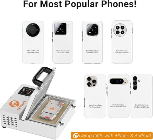 Phone Case Heat Press Machine for iPhone,3D Sublimation Vacuum Heat Press Machine for Sublimation Blanks Phone Cases, Airpods,Headphone,DIY Customize Phone Case Printer Machine (White) in Saudi Arabia