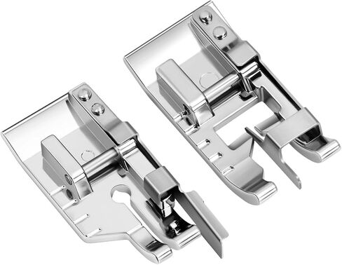2 Pcs Quilting & Stitch in Ditch Presser Foot,Ideal for Patchwork, Piecing & Edge Joining, Compatible with Singer,Babylock, Brother Most Low Shank Sewing Machines (1 Square Hole+1 Round Hole) in Saudi Arabia