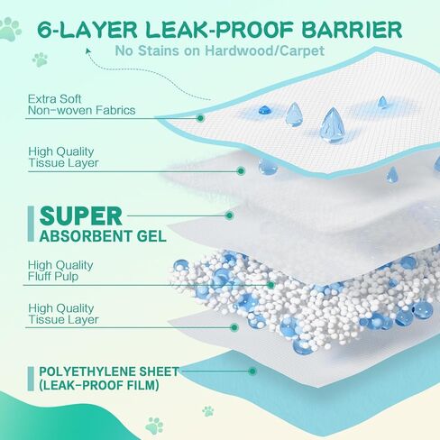 23inx23in Disposable Training Pads 80 Count Plus 200pcs Gloves with 6-Layer Super Absorbency Leak-Proof Design and Quick-Odor Control Potty Training Pee Pads in Saudi Arabia