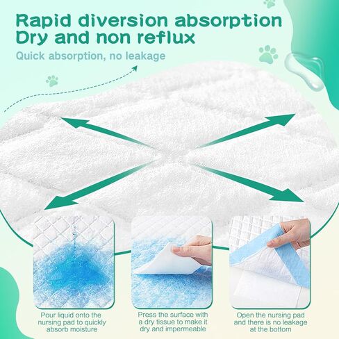 23inx23in Disposable Training Pads 80 Count Plus 200pcs Gloves with 6-Layer Super Absorbency Leak-Proof Design and Quick-Odor Control Potty Training Pee Pads in Saudi Arabia