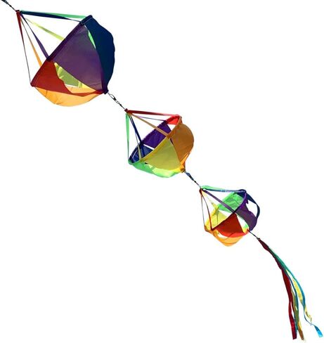 9KM DWLIFE Windsocks Wind Twister Spinners Rainbow Kite Tails Wind Spinners 62 بوصة مقاوم للماء للأشعة فوق البنفسجية مقاوم للتمزق نايلون، حديقة ملونة ساحة شرفة شرفة التخييم الديكور in Saudi Arabia