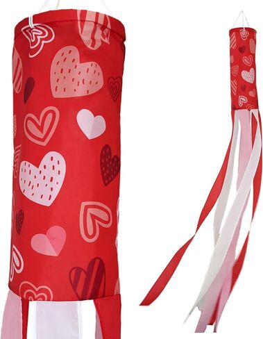 Madrona Brands Valentines Day Heart Windsock (نمط القلوب، 48 بوصة) in Kuwait
