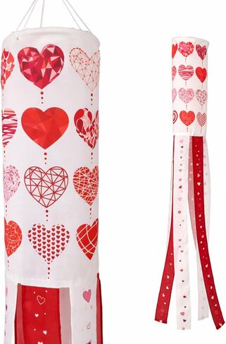 Madrona Brands Valentines Day Heart Windsock (نمط القلوب، 48 بوصة) in Kuwait