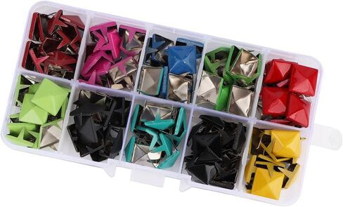 Clothing Accessories Nailheads for DIY Clothing Bags Shoes Accessories Colorful Pyramid Studs in Saudi Arabia