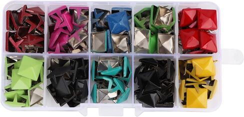 Clothing Accessories Nailheads for DIY Clothing Bags Shoes Accessories Colorful Pyramid Studs in Saudi Arabia
