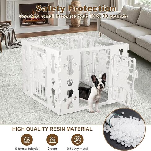 Dog Playpen for Dogs Indoor Small Plastic Dog Play Pen Indoors/Outdoors Portable Dog Pen 4-Panel & 4-Door Pet Fence Unique Design 2025 in Saudi Arabia