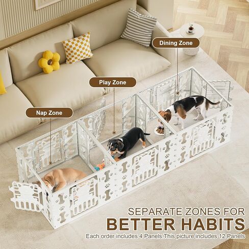 Dog Playpen for Dogs Indoor Small Plastic Dog Play Pen Indoors/Outdoors Portable Dog Pen 4-Panel & 4-Door Pet Fence Unique Design 2025 in Saudi Arabia
